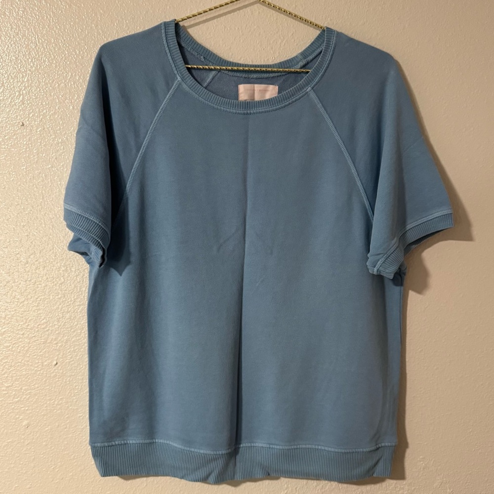 ban.do Blue Short Sleeve Crewneck Sweatshirt